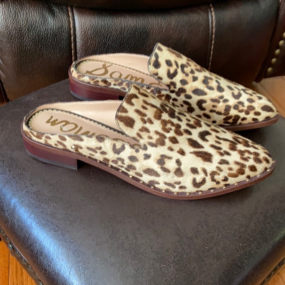 Sam Edelman never worn real fur mules